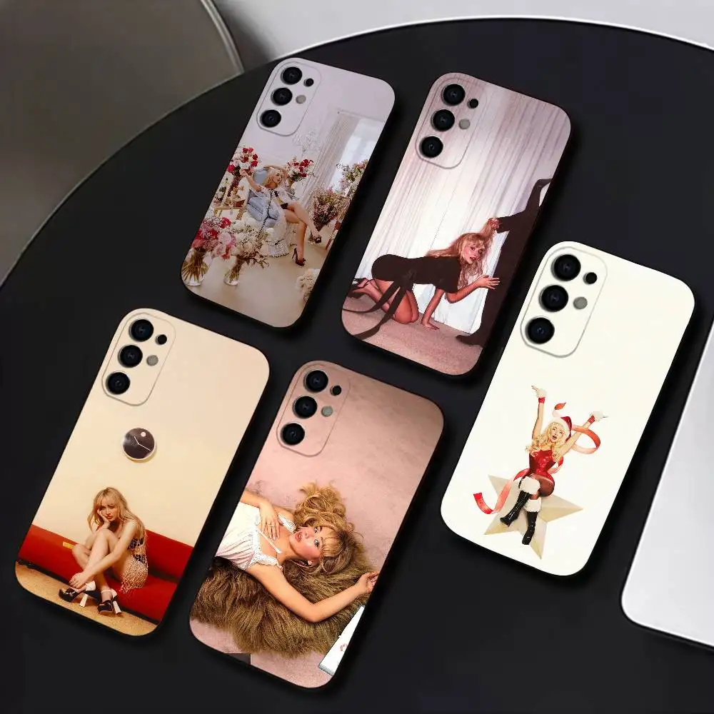 

Singer Sabrina Carpenter Phone Case For Samsung S25,S24,S21,S22,S23,S30,Ultra,S20,Plus,Fe,Lite,Soft Black Cover
