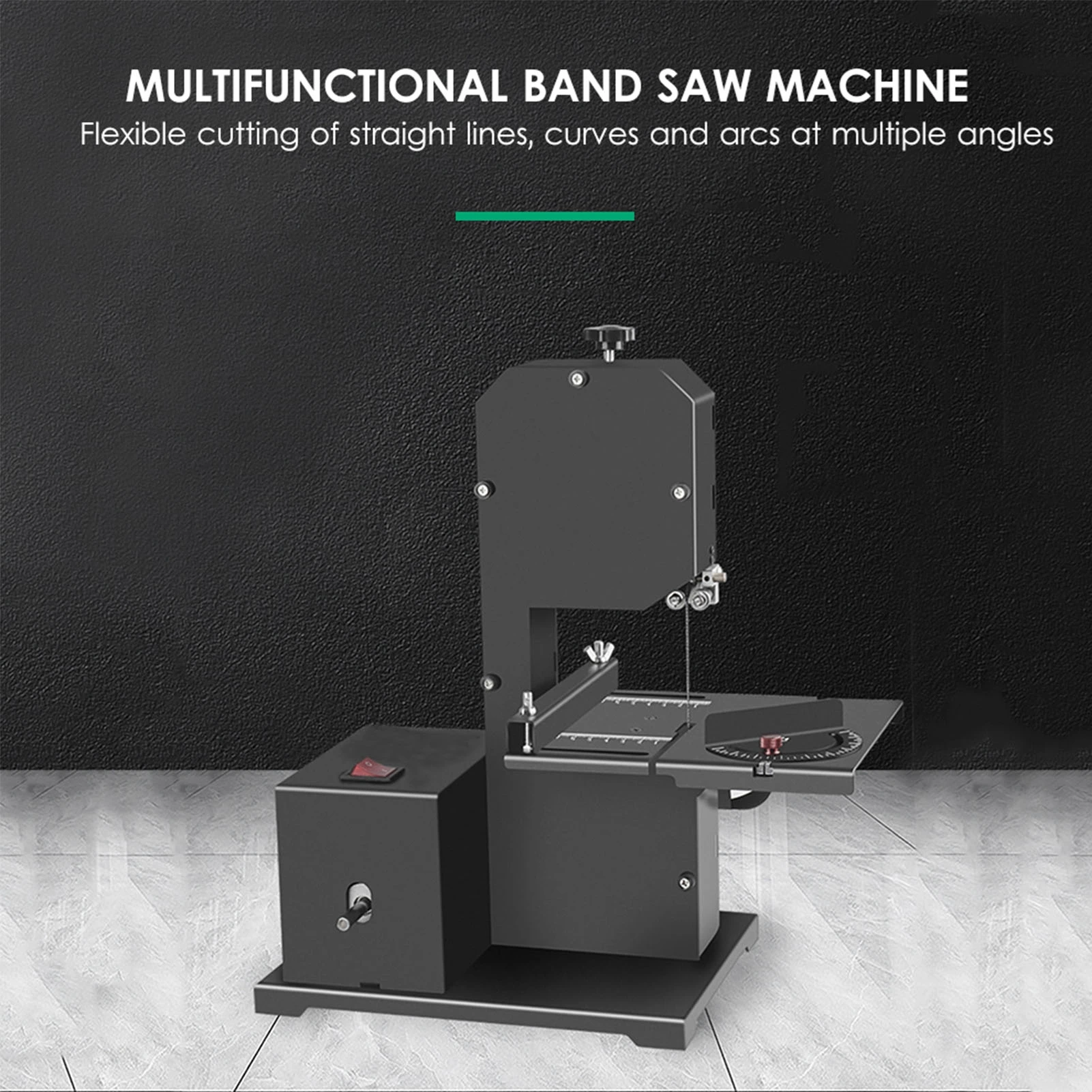 Sega a catena/banda 1750 giri/min Sega da tavolo multifunzionale Seghe elettriche da tavolo Piccola utensile da taglio per la lavorazione del legno per uso domestico