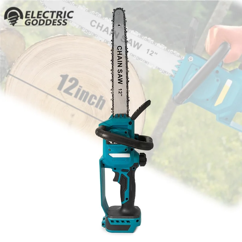 

Electric Goddess 12inch Electric Saw Cordless Electric Chainsaw Garden Cutting Loppers Wood Cutting Tools For makita 21v battery