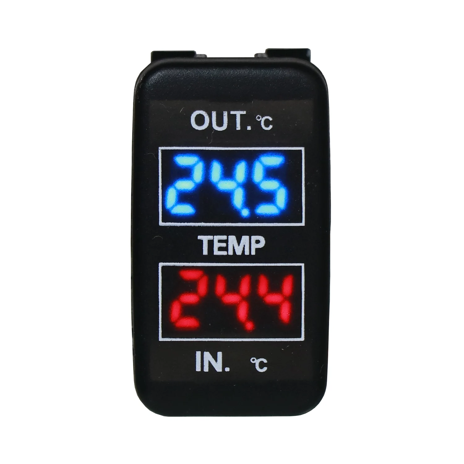 Imagem -03 - Dual Temperature Display para Toyota Corolla Reiz Prado Prius Dentro e Fora Carro Duplo Sensor de Temperatura