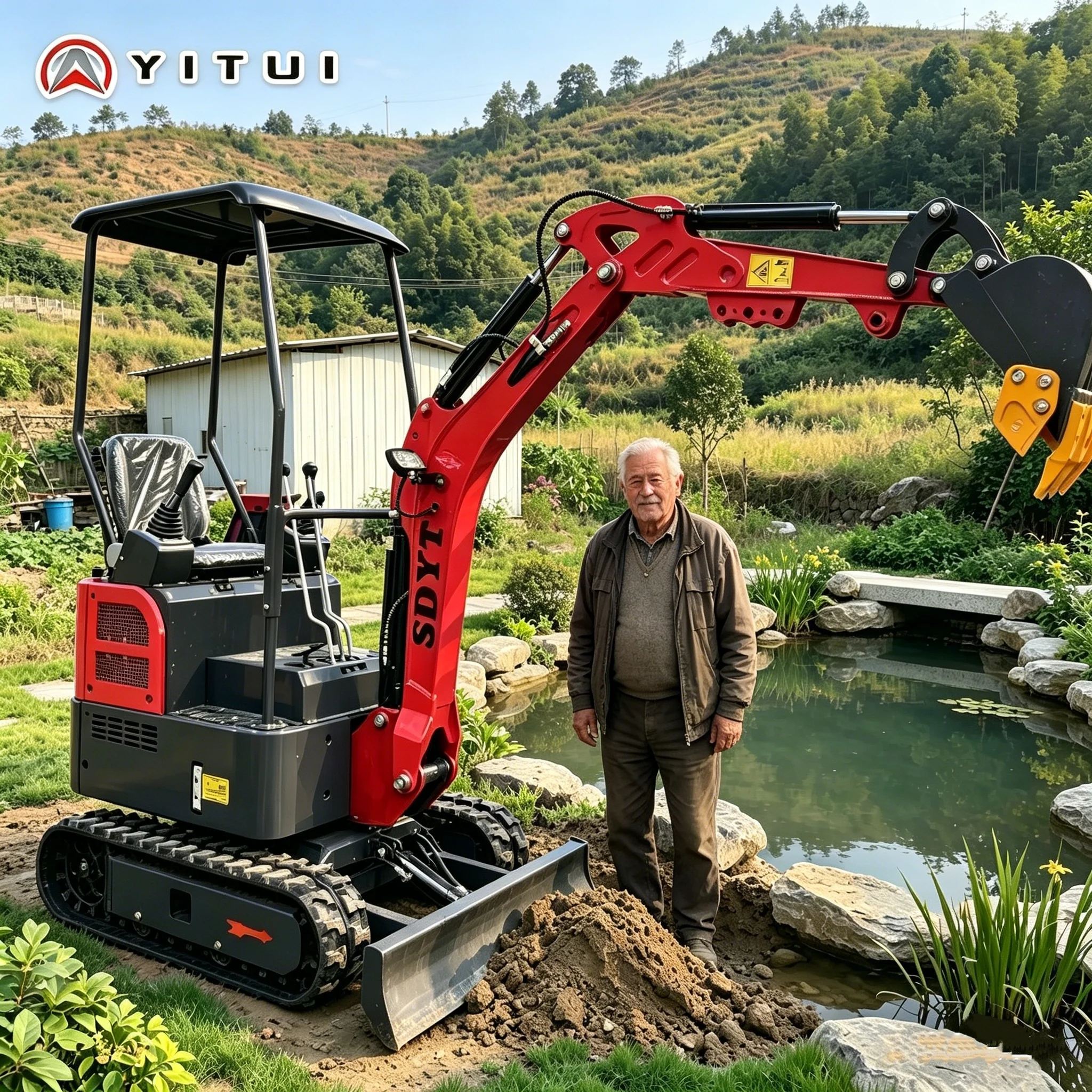 

Customized 1.5 Ton Small Excavator EPA Mini Digger with Customizable Attachments Bucket Ripper Auger Lightweight & Portable