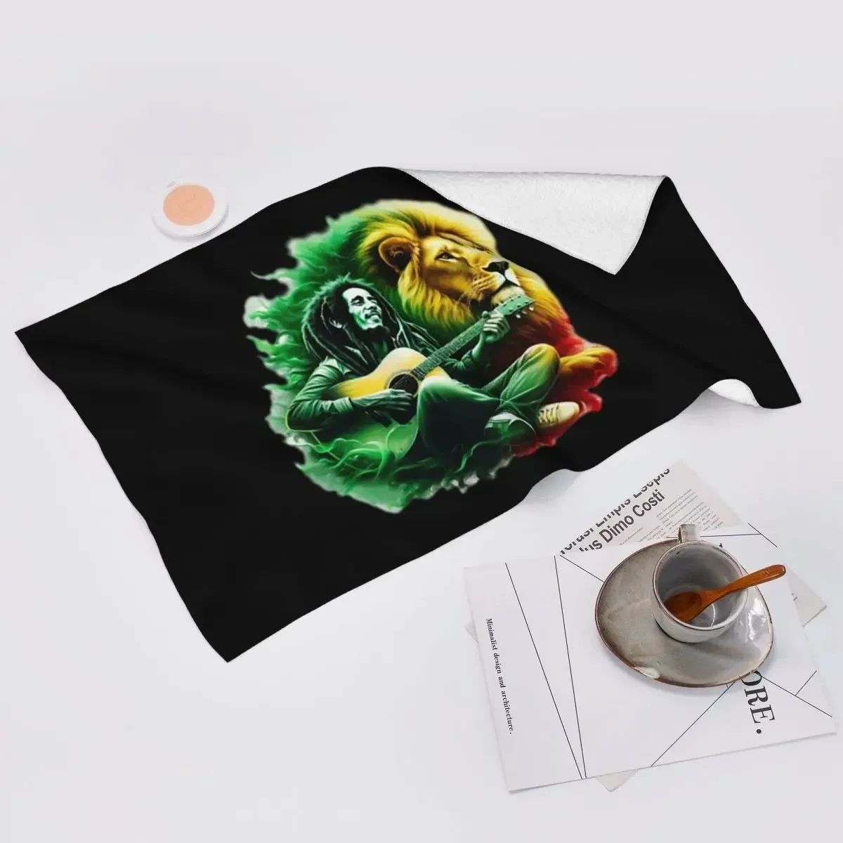 Toalla Facial Suave Personalizada de Bob Marley One Love, Toallas de Algodón Absorbentes de Secado Rápido para Piscina y Baño