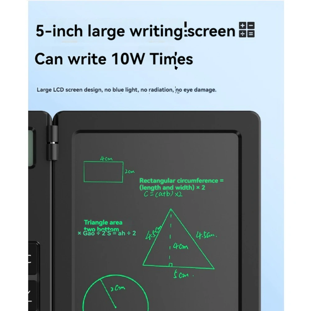 Calculadora portátil con tablero de escritura, calculadora de escritorio con pantalla LCD de 12 dígitos, para oficina, escuela y hogar