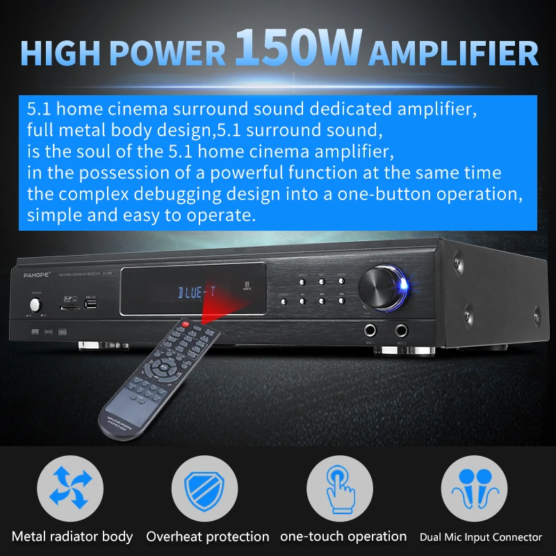 5.1 Home Theater Ceiling Speaker Set Background Music Living Room Embedded Combined Amplifier Speaker System