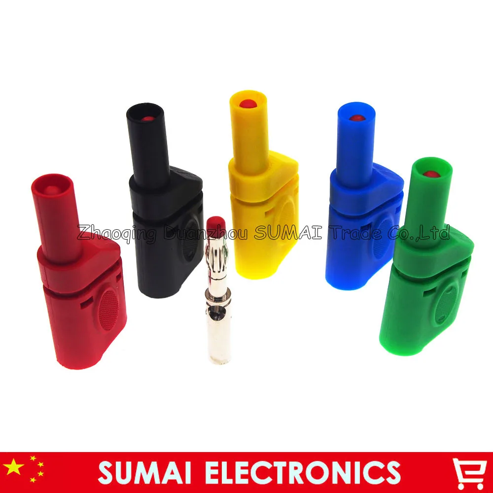 4mm DIY Welding fabricated 4mm banana plug adaptor with sheath Brass+PA66 600V 32A  CATII CE