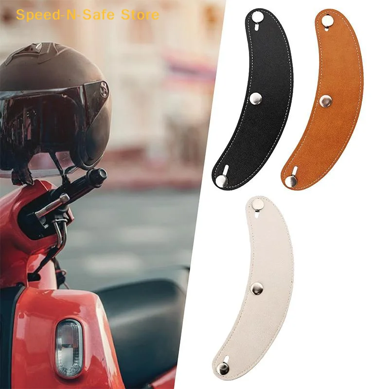 Retro 3 Pin Leather Motorcycle Helmet Brim Removable Sun Protection Visor for Long Distance Riding