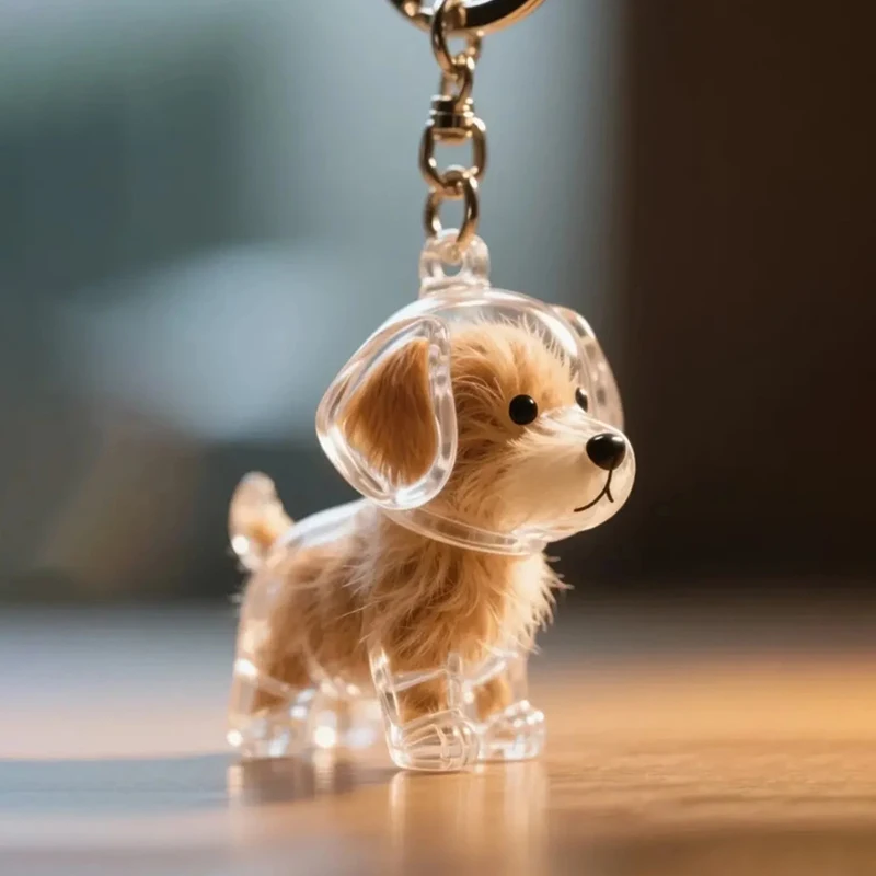 واضح جرو الشعر التذكاري تذكار كبسولة الحيوانات الأليفة الكلب الفراء الحاويات DIY بها بنفسك قلادة المفاتيح ديكور عشاق الحيوانات الأليفة عرض المنزل الهدايا #2