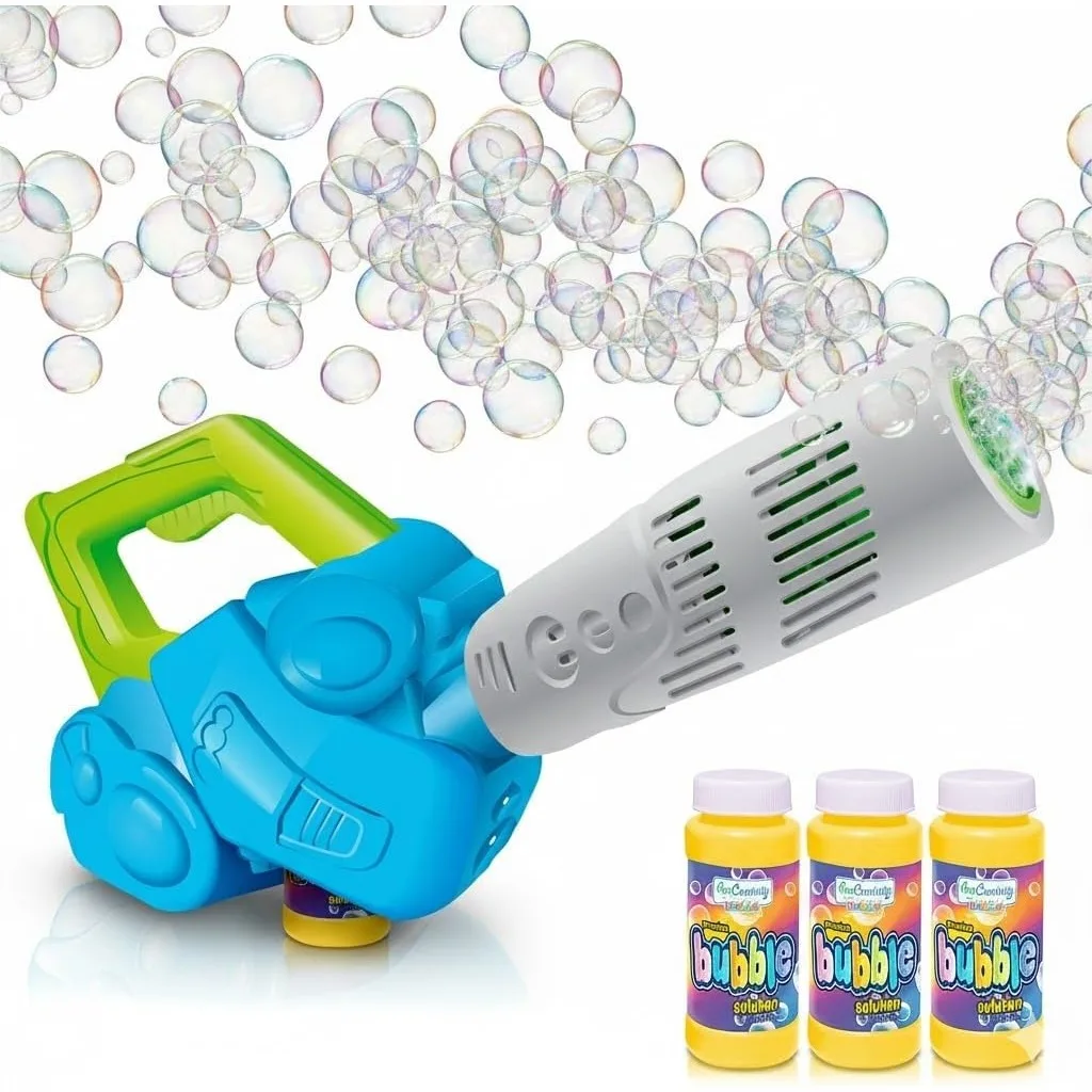 

Bubble Leaf Blower with 3 Refill Solutions, Outdoor Bubble Toy for Toddlers Ages 1-3, Fun Gift for Boys and Girls