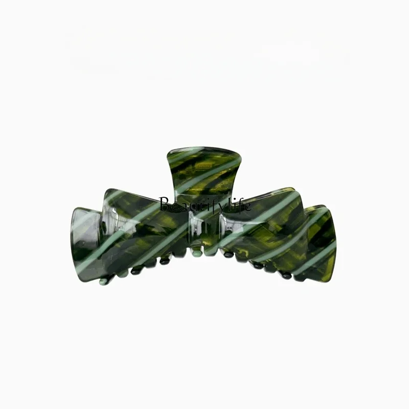 

Green Acetate Large Grip, High-Grade Ponytail, Shark Clip, Temperament, Wild Hair Accessories