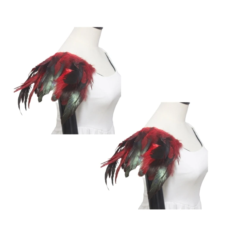 Costume d'aile plumes d'halloween, châle, épaulettes plumes, déguisement jeu rôle, livraison directe