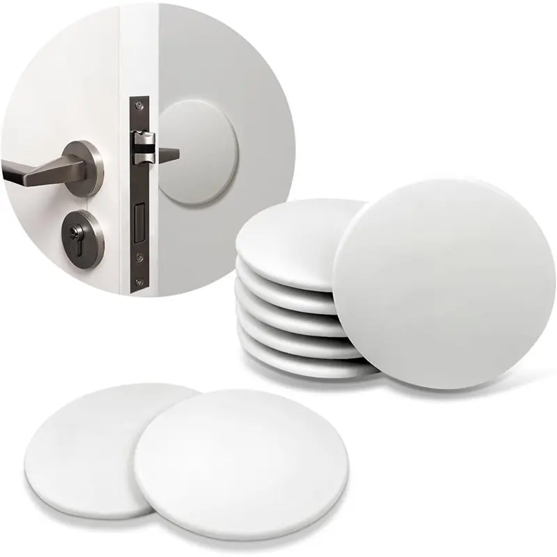 

A23P White Door Stoppers(8 Pack), 3.14" For Wall Protector& Shock-Absorbent Door Stopper For Wall, Door Knob Protector