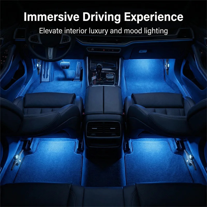 4pcs Color Foot Light Ambient Light Lamp Car Interior Decorative Atmosphere Light For Toyota XA60 RAV4 camry xv80 2025 2026 view 4