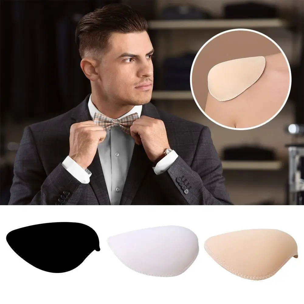 

2Pairs Convenient For Shirt Suit Coat DIY Apparel Sponge Shoulder Pads Shoulder Pad Soft Padded Covered Set-in Sewing