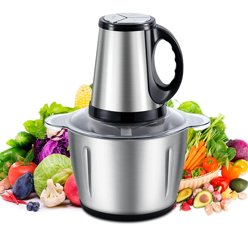 2025 Home Kitchen Food Grinders Cheap Stainless Steel Small Best Meat Chopper Automatic 2L 3L Electric Meat Grinder for Sale