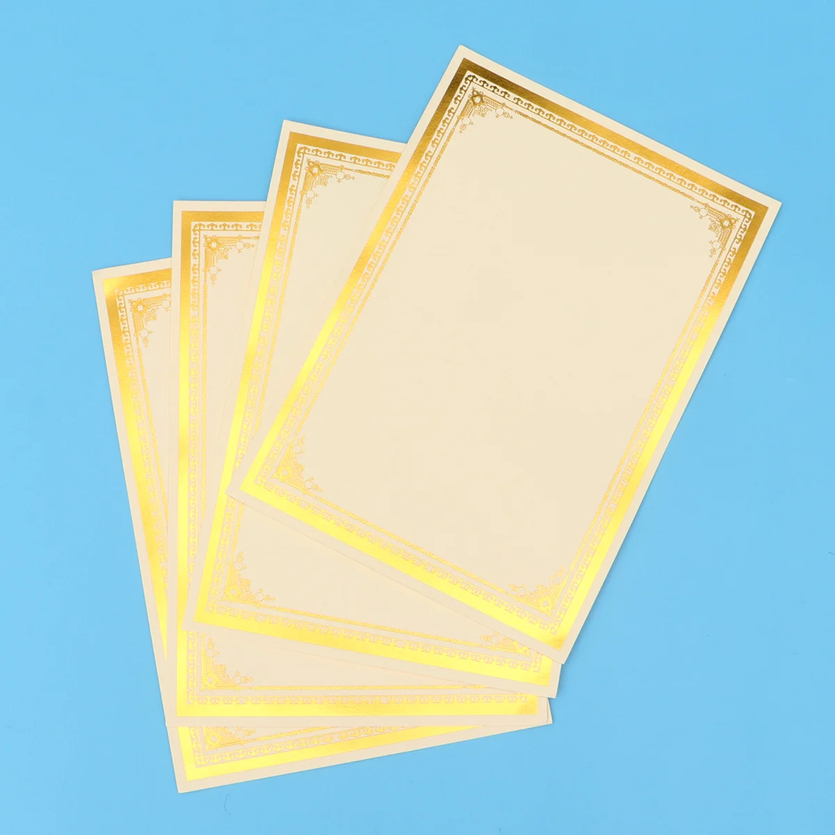 Blank Fake Banner Certificate Paper, A4 Bronzing Certificados, Impressão de Certificados Personalizados, 30 Pcs