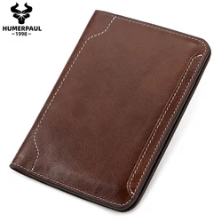 Slim RFID Passport Holder Genuine Leather Multi-Function ID Bank Card Wallet Travel Bifold Accessories for Men Women