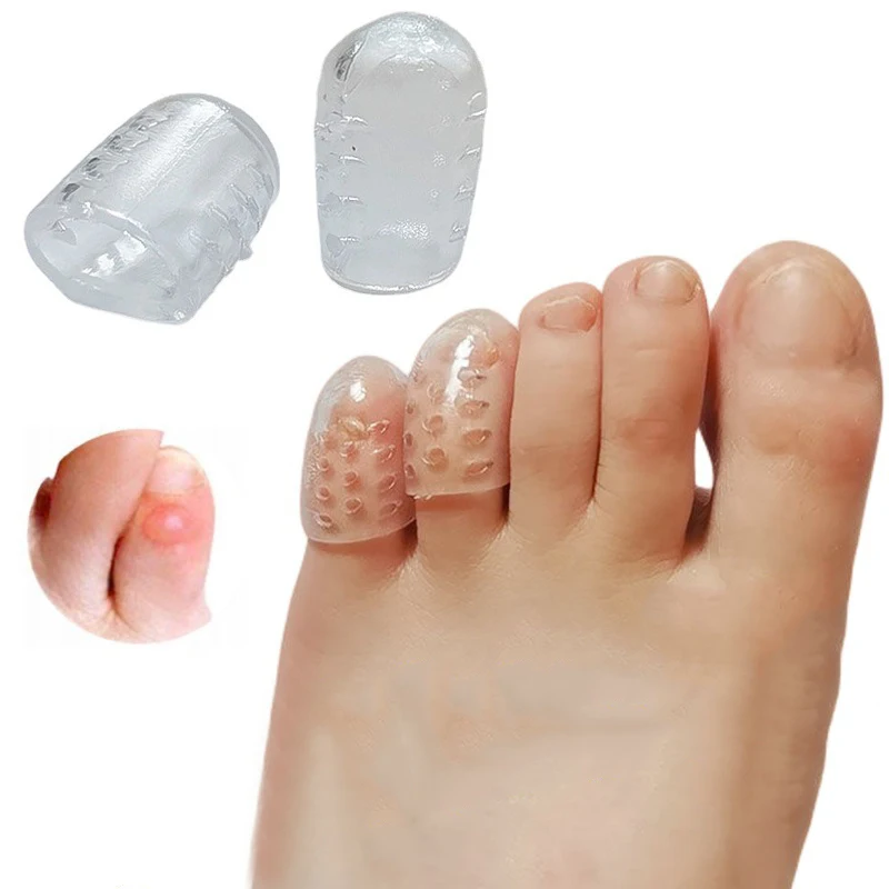 

10Pcs Anti-Friction Breathable Toe Protector Silicone Toe Caps Separators Prevents Blisters Toe Caps Cover Protectors Foot Care