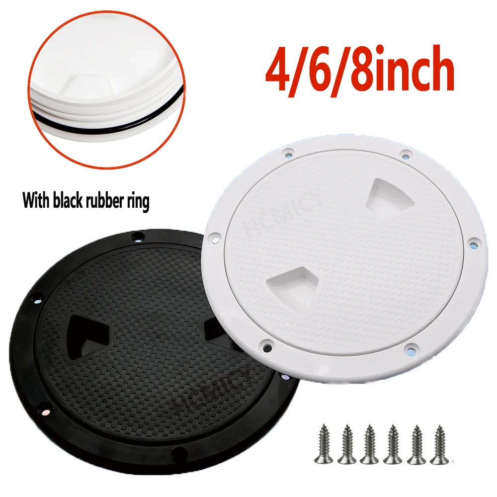 

Аксессуары для лодок Люк для лодки 4 дюйма 6 дюймов 8 дюймов Круглый палубный люк из АБС-пластика со съемной крышкой Винтовая крышка люка для каяка
