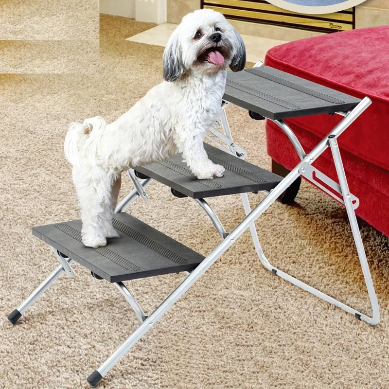 

Portable 3 Steps Ramp Stair Ladder for Pets 2-in-1 Foldable Pet Steps for Small Dogs and Cats Perfect for House Pets