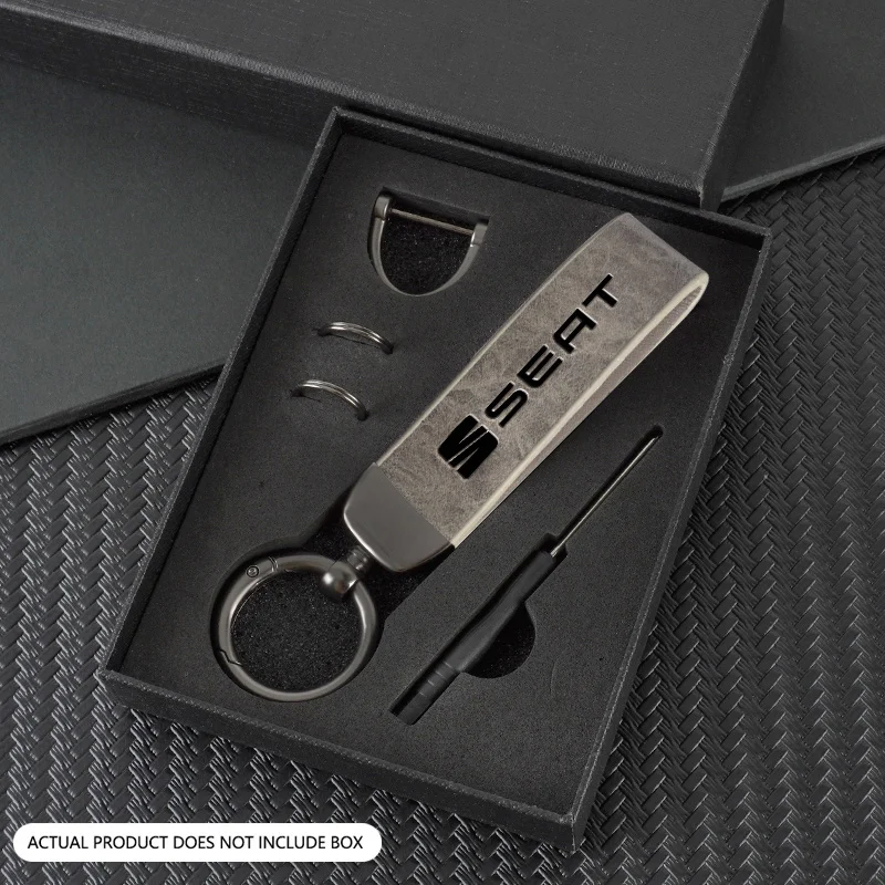 Llavero de Cuero Vintage con Diseño de Auto para Seat Leon 5F Mk3 Ibiza 6J Tarraco Arona Ateca Alhambra, Accesorios para Auto