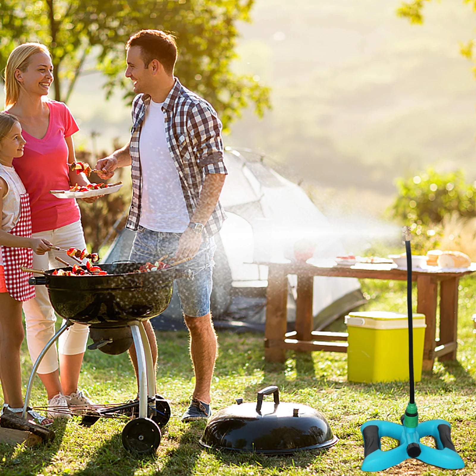 Stand Mister System Stand Mister Nozzles Different Angles Misting Cooling System For Pool BBQ Kids Water Playing Brass Nozzles
