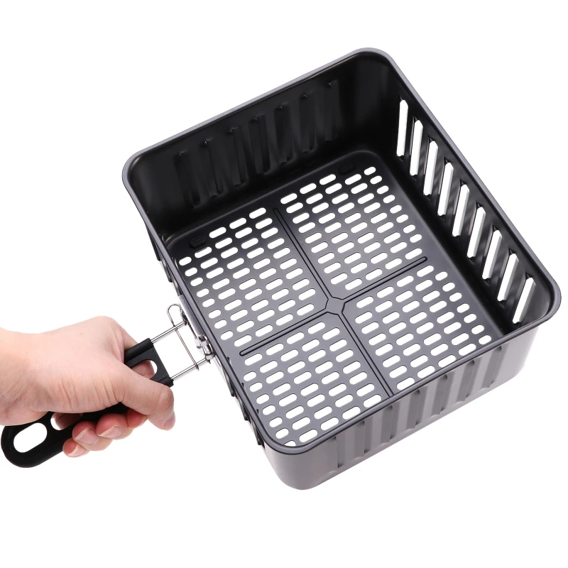 Cesta para freidora 6L/203oz, cesta para asar, utensilios para hornear, cesta para freír para utensilios cocina