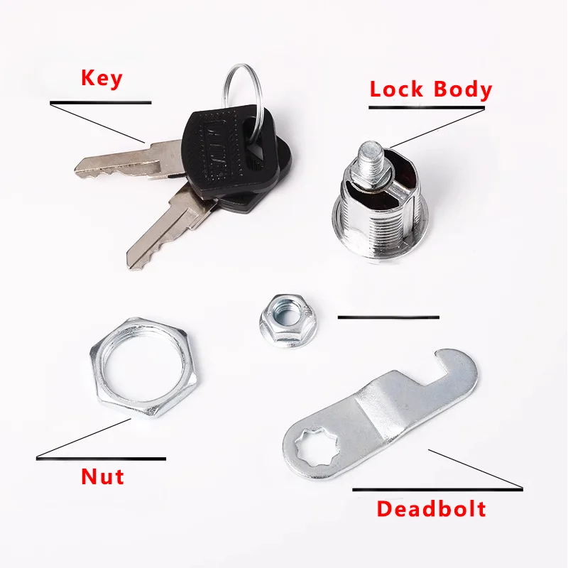 Metal Rotary Key Letter Box Lock Iron Cabinet Lock