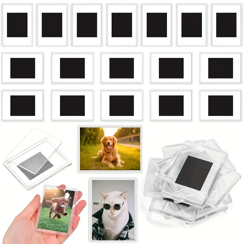 50Pcs Mini Magnetic Refrigerator Photo Frames