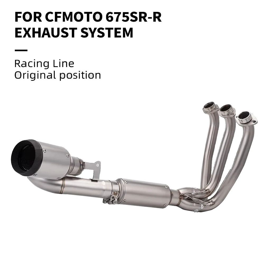 Exhaust Modify 675SRR Full Exhaust System for 675SR 675R 675NK Motorcycle Exhaust Muffler Escape Front Link Pipe