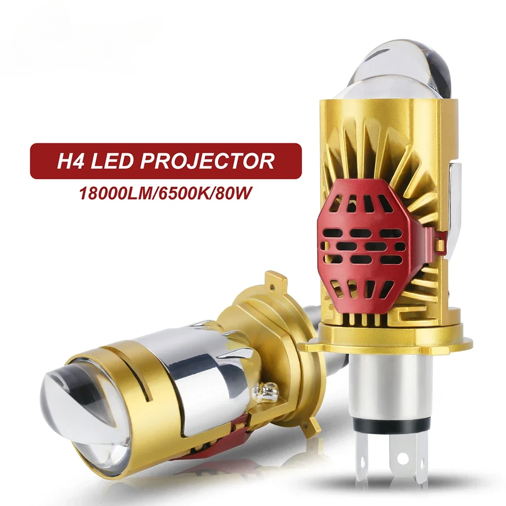 

Mini Projector Lens Bulb Canbus H4 LED Headlights 35W/Bulb Plug&Play Bi-LED Lens Headlight For Car/Motorcycle Turbo Auto Lamps