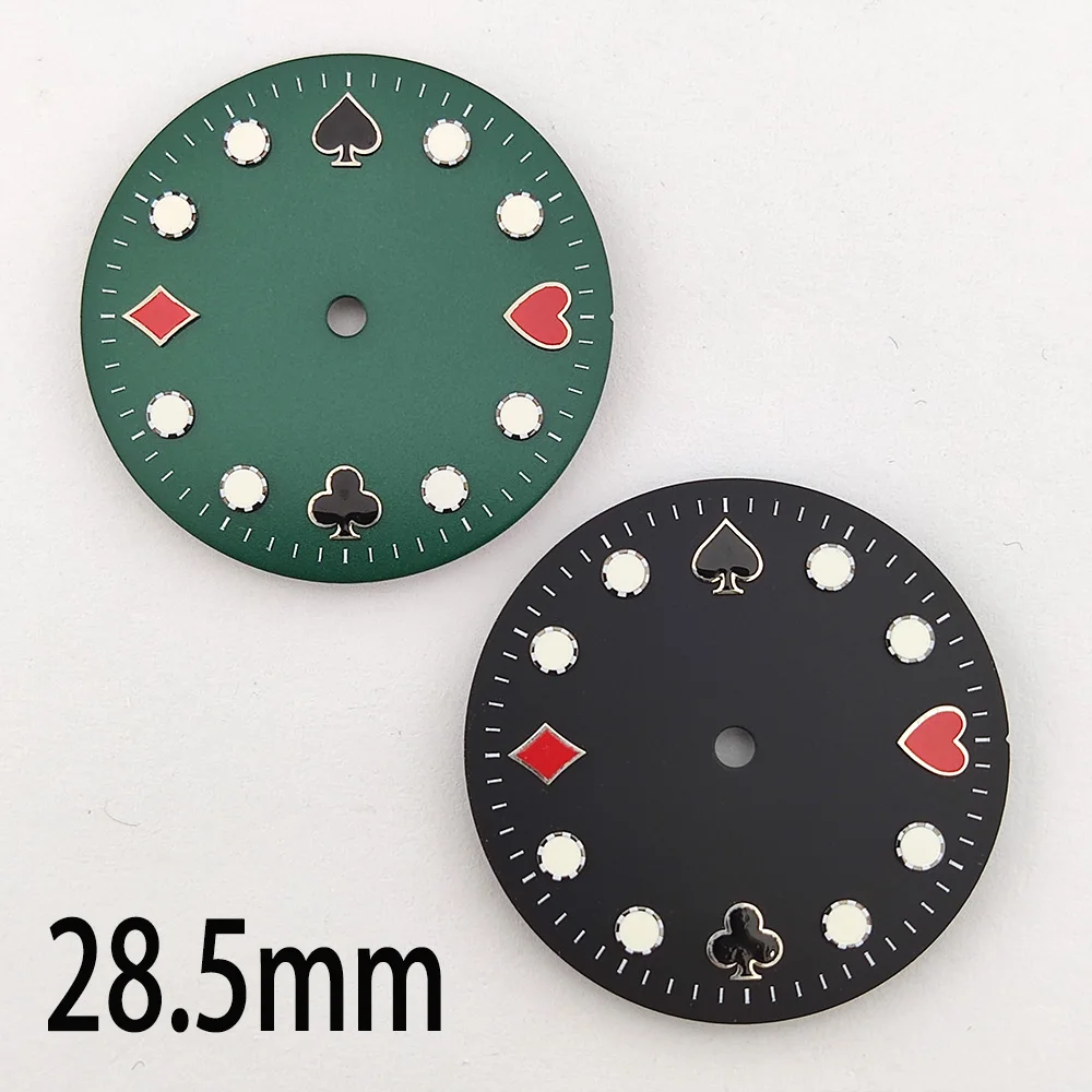 285mm-時計ダイヤル-nh35-ダイヤル-nh36-時計ダイヤル-ブルー夜光ダイヤル-メンズ時計アクセサリー-nh35-nh36-ムーブメントに適しています