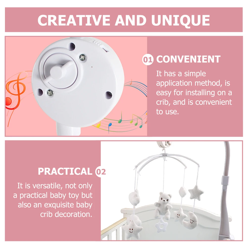 Berço móvel música berço móvel para berço presentes de chá de bebê brinquedo musical do bebê