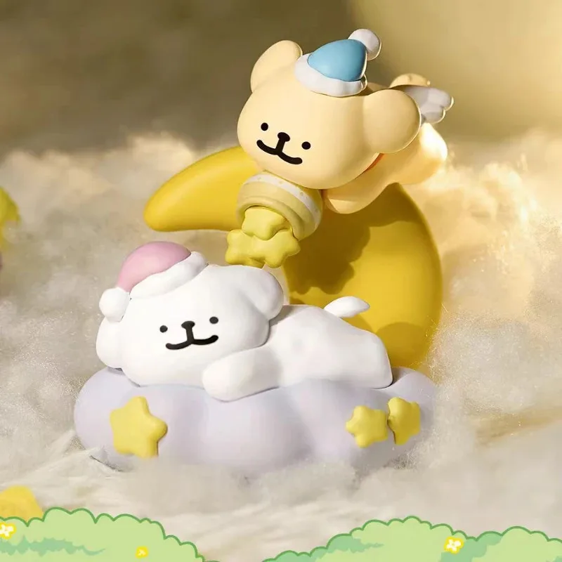 Plzdot 몰타 라인 강아지 해피 나들이 시리즈 블라인드 박스 미스터리 박스 장난감 귀여운 액션 애니메이션 피규어 카와이 모델 선물