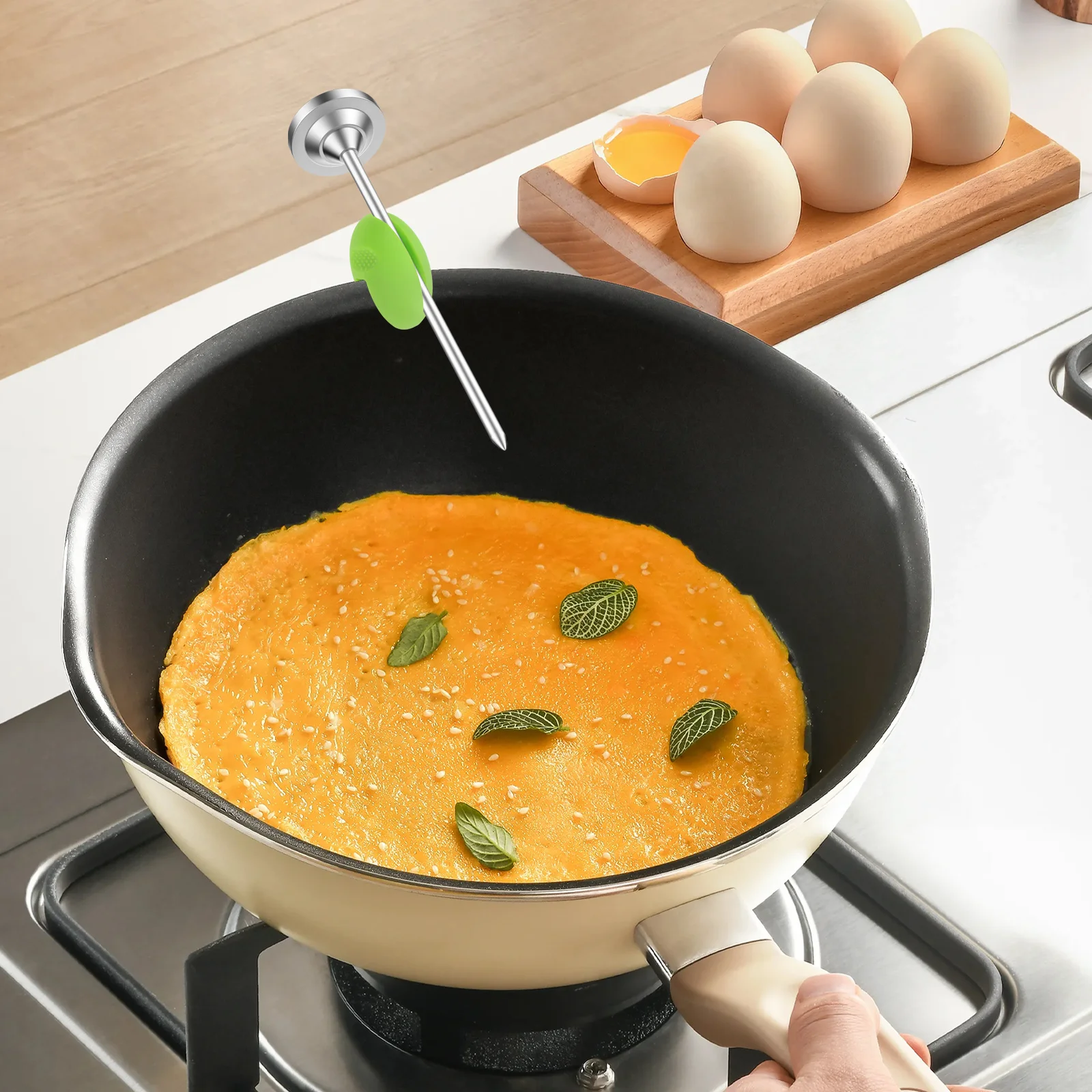 

Temperature Gauge Clip Holder Silicone Pot Clip For Thermometer Grilling Baking Candy Making Bbq Meat Probe Clamp Kitchen