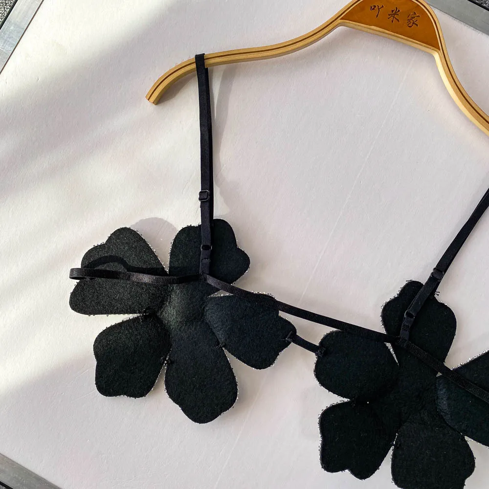 Y2k clothes Flower Shaped Crystal Craft Super Short Top Sexy Girl Bustier vest Birthday Party Body Chain Bra summer Tank top