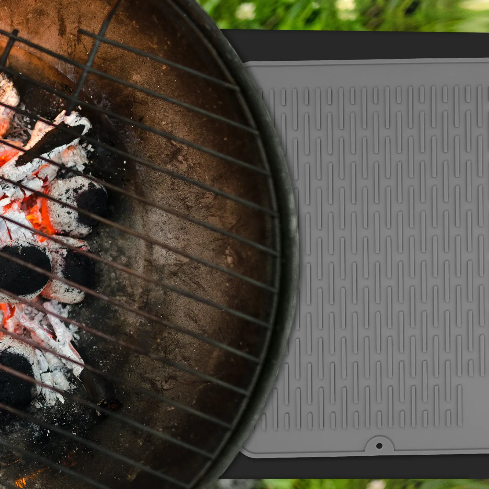 

1pc Silicone Grill Mat Multipurpose Non-Stick Bbq Tool Pad For Outdoor Grilling Kitchen Countertop Durable Griddle Accessory