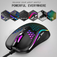 Wired Gaming Mouse with Honeycomb Shell Lightweight Gaming Mice Ergonomic Computer Mouse Gaming for Windows/PC/Mac/Laptop