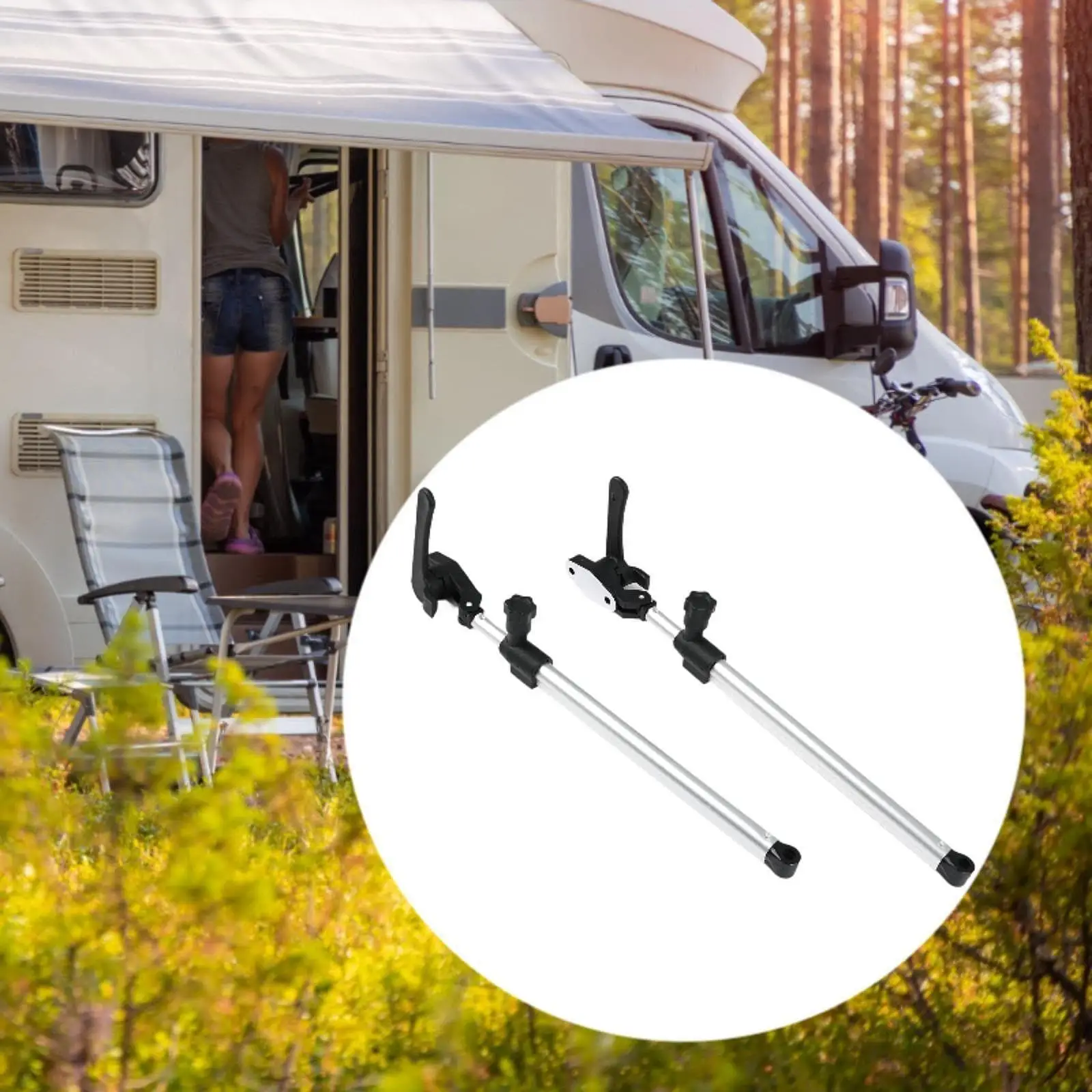 

2Pcs RV Window Support Rods Professional Accessory Telescopic for Caravan RV