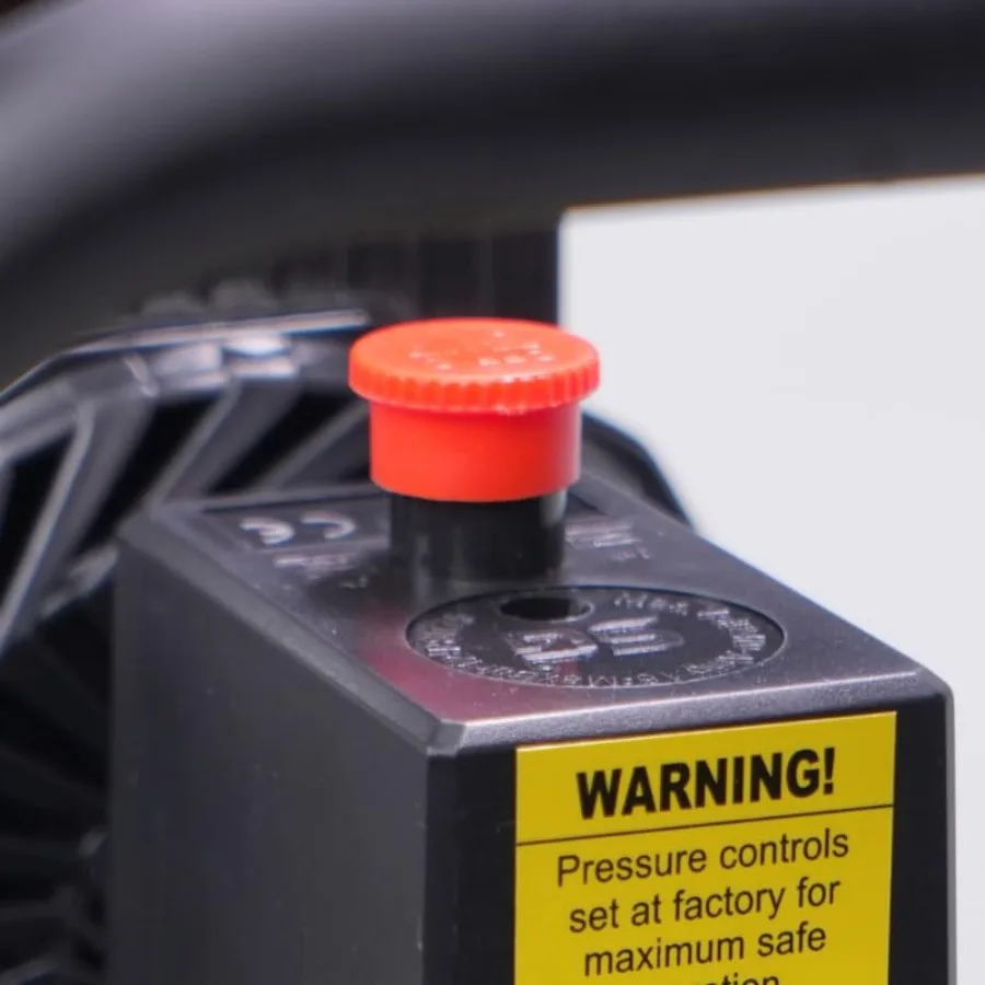 ضاغط هواء فائق الهدوء 6.4 جالون 110 فولت 60 هرتز تصميم خزان فولاذي خالي من الزيت مع مستوى ضوضاء 78 ديسيبل وعجلات مدمجة لفعال #4