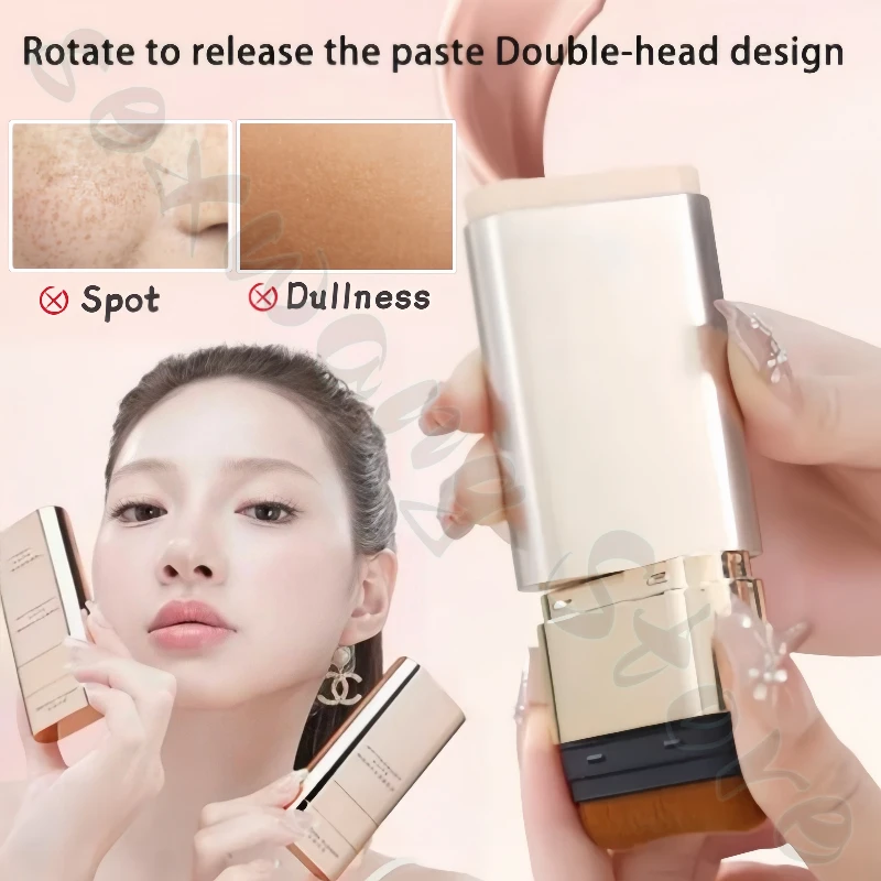 VIVIEN BEAUTY – bâton de fond de teint Double tête, correcteur, gomme transparente légère, couvre les taches et les Pores d'acné, illumine le teint de la peau