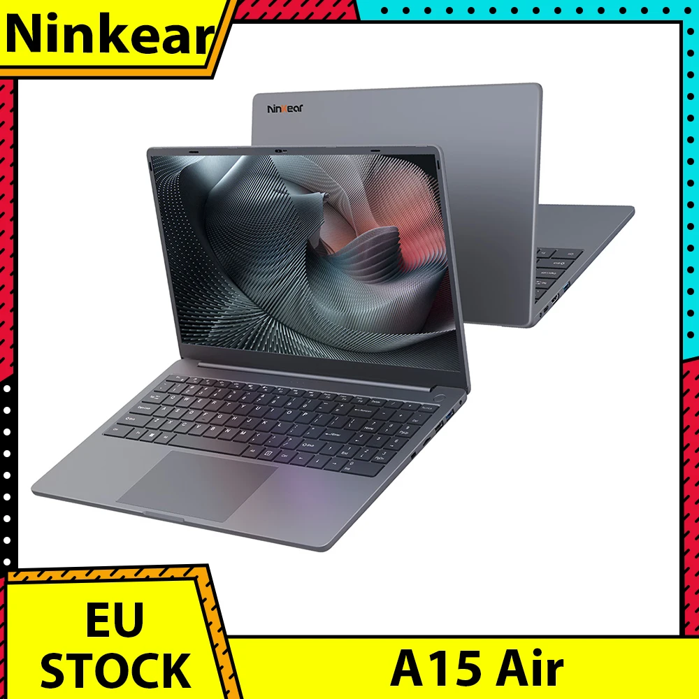 Ninkear A15 Air Laptop 15,6 Zoll 1920×1080 Bildschirm AMD Ryzen 5 3500U 4C/8T bis zu 3,7 GHz 16 GB DDR4 512 GB SSD WiFi 5 Bluetooth 5.0