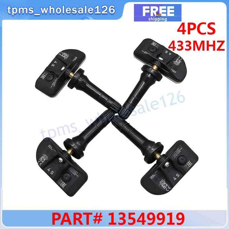 

13549919 13542523 для Cadillac Escalade Chevrolet Suburban Silverado GMC Hummer EV TPMS 433 МГц датчик давления в шинах 4 шт.