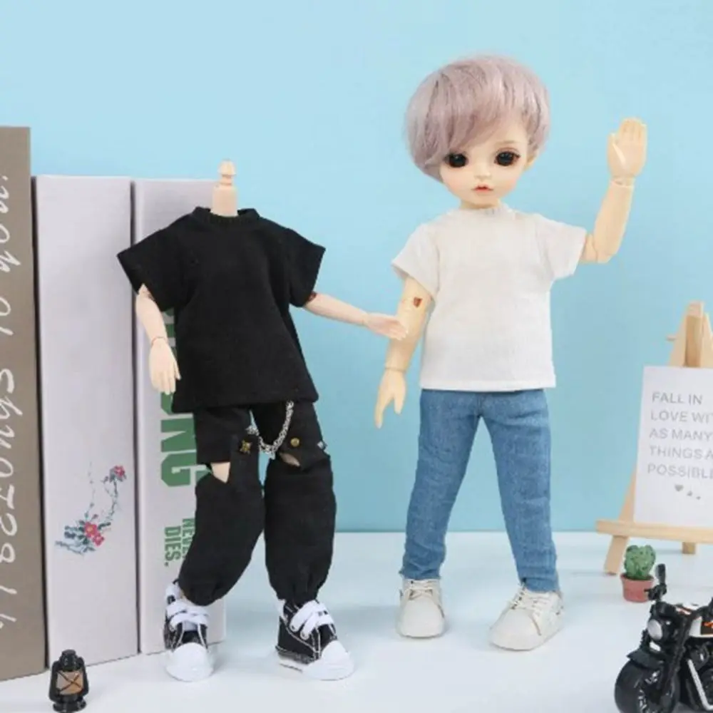 

Модная футболка с коротким рукавом, 2 цвета, топы для кукол, повседневная одежда для кукол OB24, OB22 / для кукол Blythe