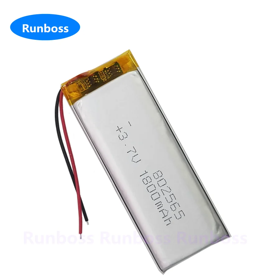 1-2PCS 3.7V 1800mAh 802565 842564 852565 852665 Battery For MAXTORIDE M3 Motorcycle helmet Bluetooth earphone driving recorder