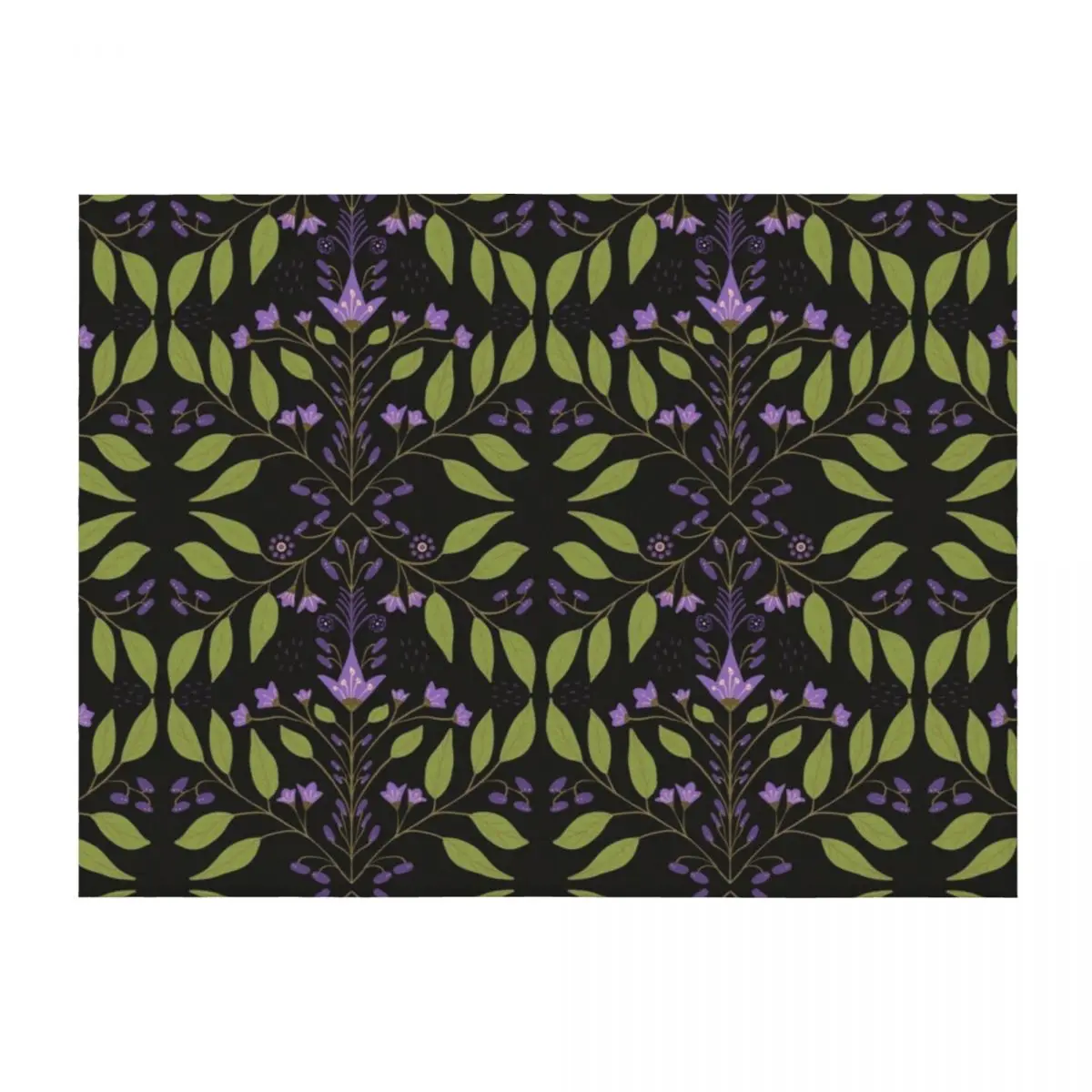 

Purple and green vines Throw Blanket Luxury Brand Fashion Sofas anime For Sofa Thin Blankets