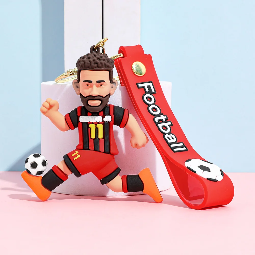 Fußballstar-Bild-Schlüsselanhänger, Fußballstar-Taschen-Dekor, Schlüsselring, Auto-Schlüsselzubehör, beliebt für Männer, Fans, Geschenk, Großhandelspreis – Detail 9