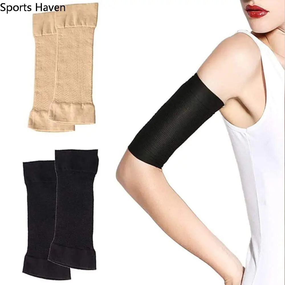 

1Pair Elastic Compression Arm Sleeves Solid Color Support Elbow Sock Sport Fitness