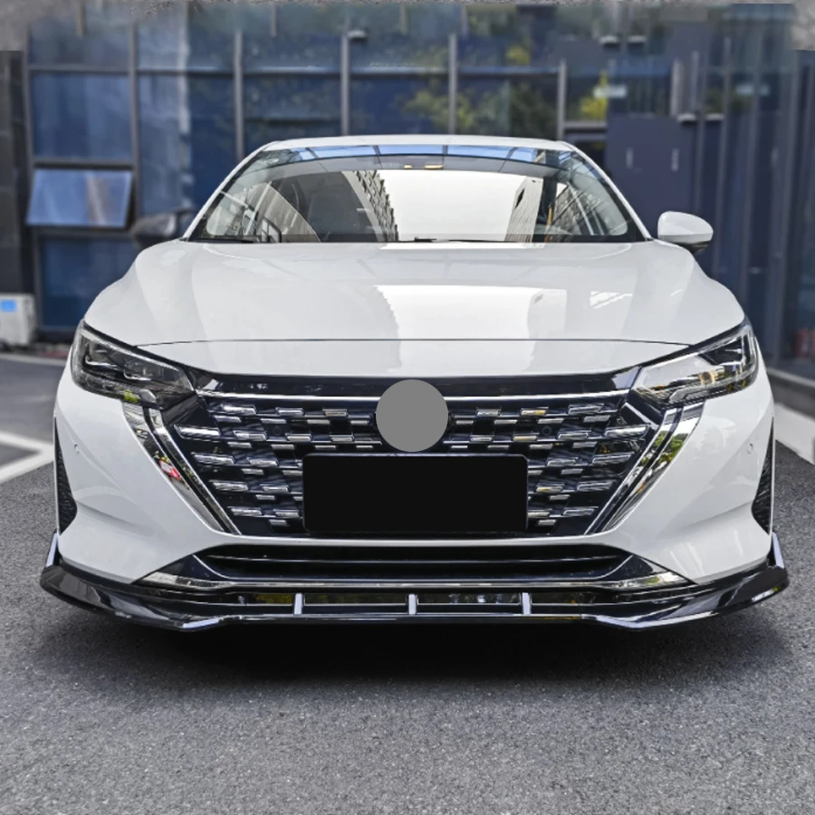 

Сплиттер спойлера на передний бампер для Nissan Sentra Sylphy 2023 2024 ABS глянцевый черный тюнинг комплекты кузова