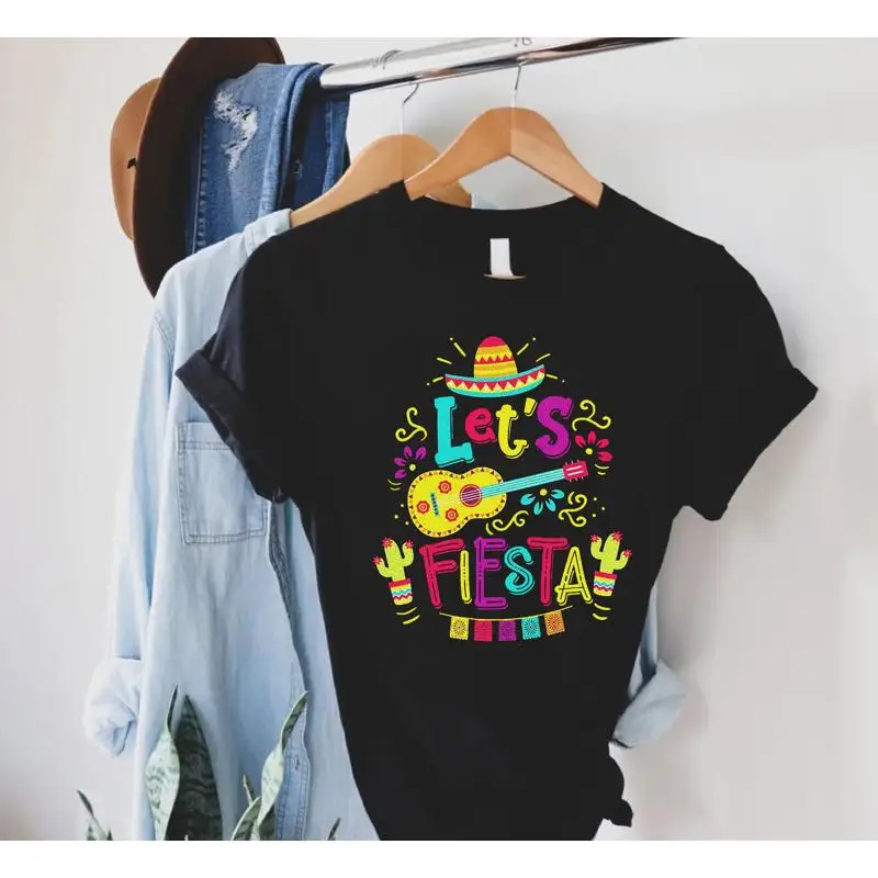 

Let's Fiesta T Shirt Cinco de Mayo Mexican Festival Celebration Party Funny GifT