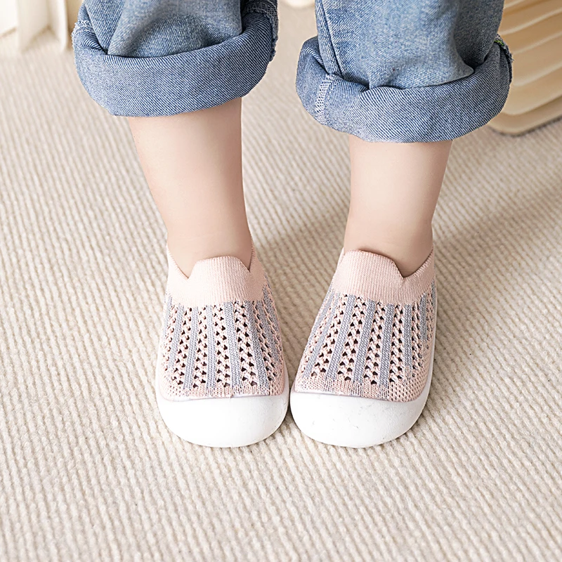 Summer Autumn New Baby First Walker Breathable Mesh Infant Toddler Shoes Soft Bottom Kids Girls Boys Slip-On Casual Sneakers